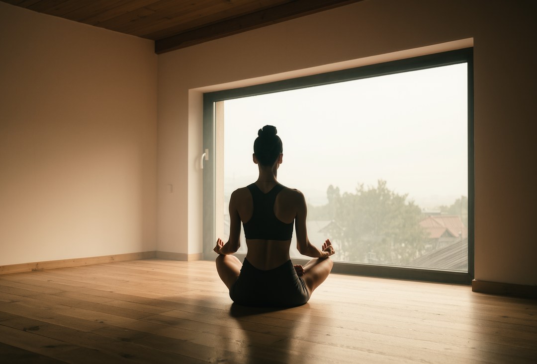 Photo Meditating in nature