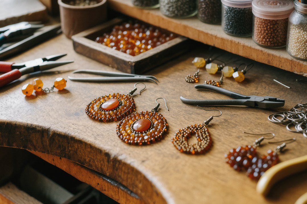 Photo Elegant earrings