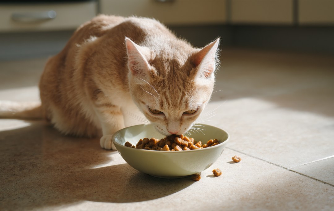Photo Cat eating